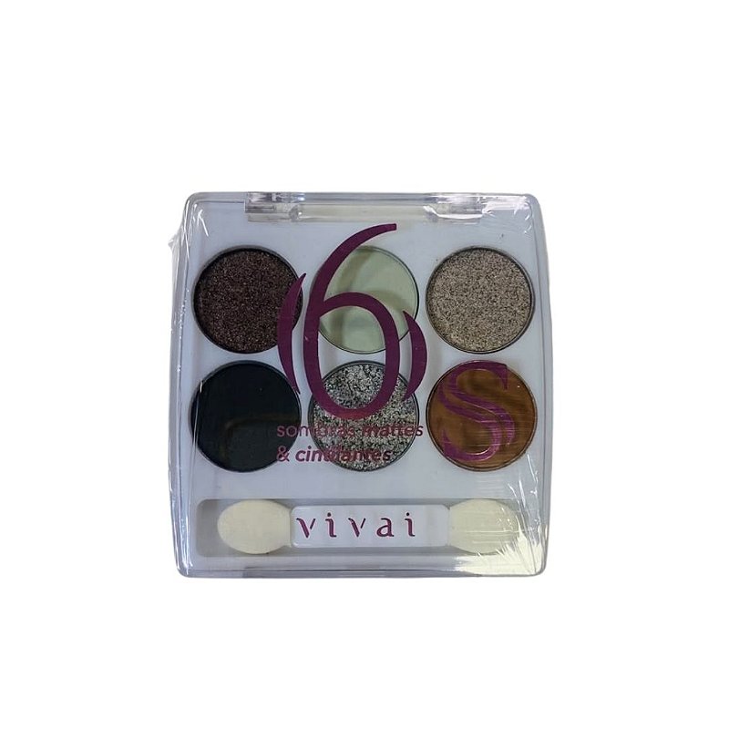 Paleta de Sombras Mattes & Cintilantes 6S Vivai 4072.1.1 - Box c/ 24 unid