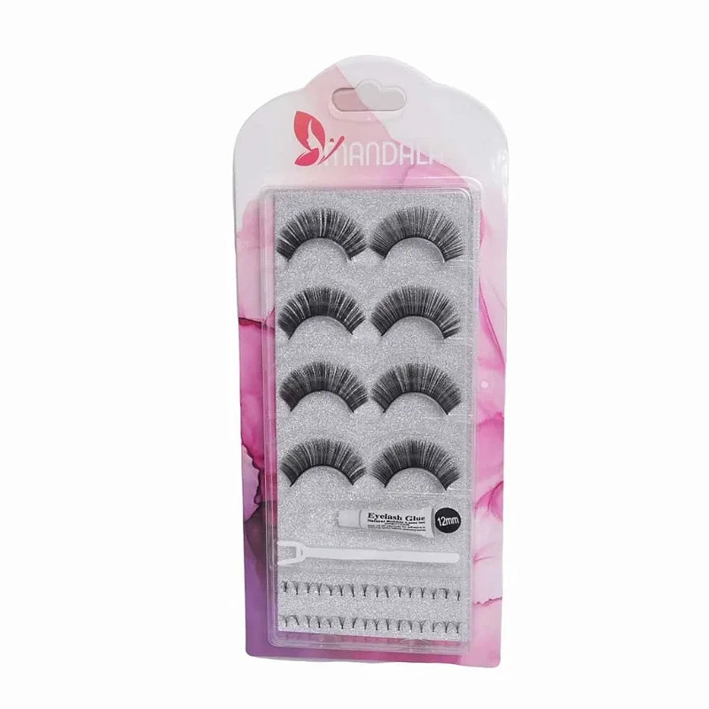 Kit Cílios Postiços com Cola Mandala MC009