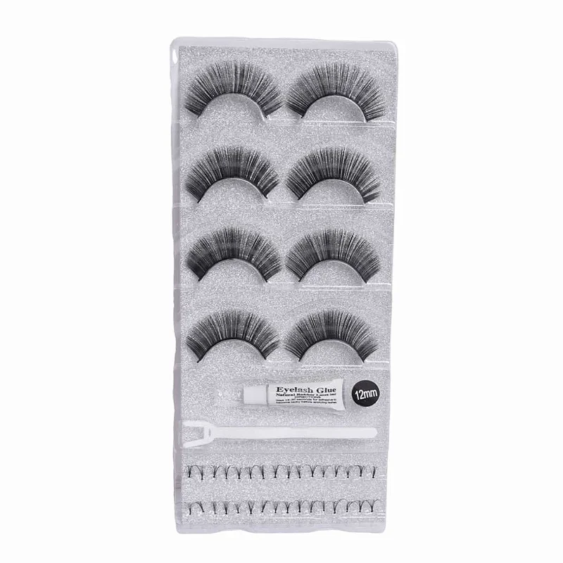 Kit Cílios Postiços com Cola Mandala MC009