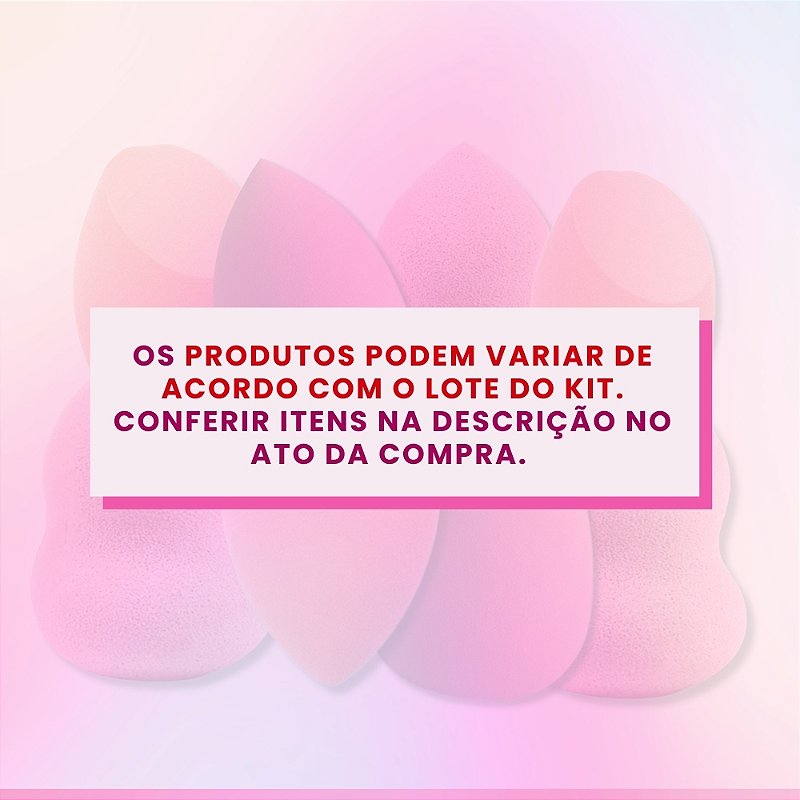 Kit 100 Esponjas de Maquiagem