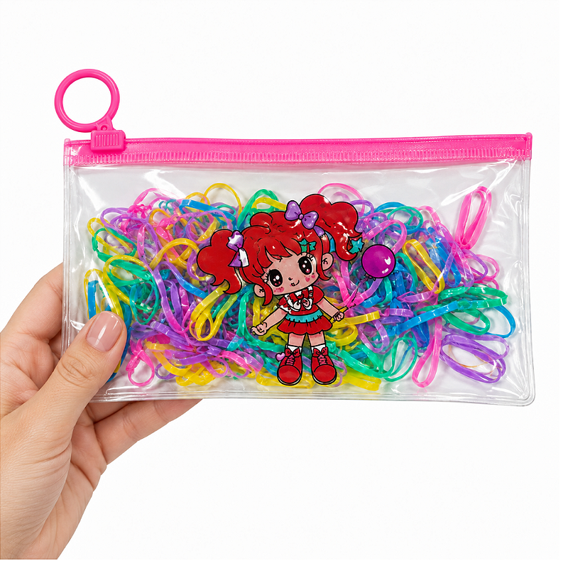Elástico de Silicone para Cabelo com Bolsinha