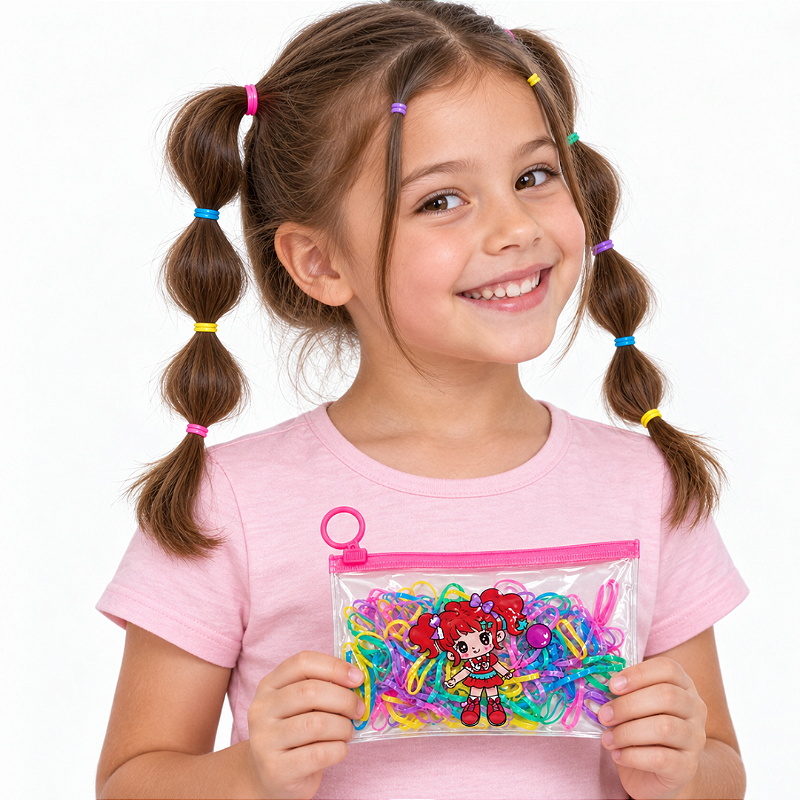 Elástico de Silicone para Cabelo com Bolsinha