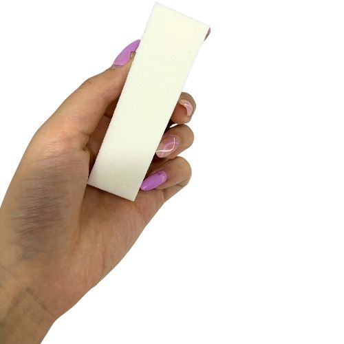 Lixa para Unhas Bloquinho Branca MM4128 - Pcte c/ 12 unid