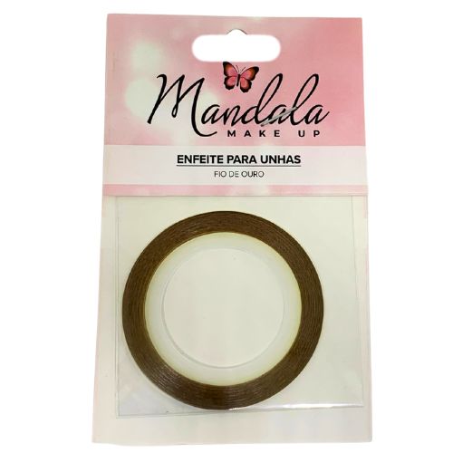 Fita para Decoração de Unhas Fio de Ouro Mandala DF-3159 - Pcte c/ 12 unid