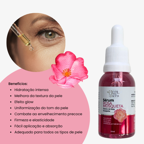 Sérum Facial Rosa Mosqueta Bella Bem Me Quero
