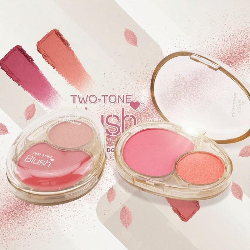 Blush Duo Two-Tone Yoyo Maquiamor YYC-0077 - Kit c/ 04 unid