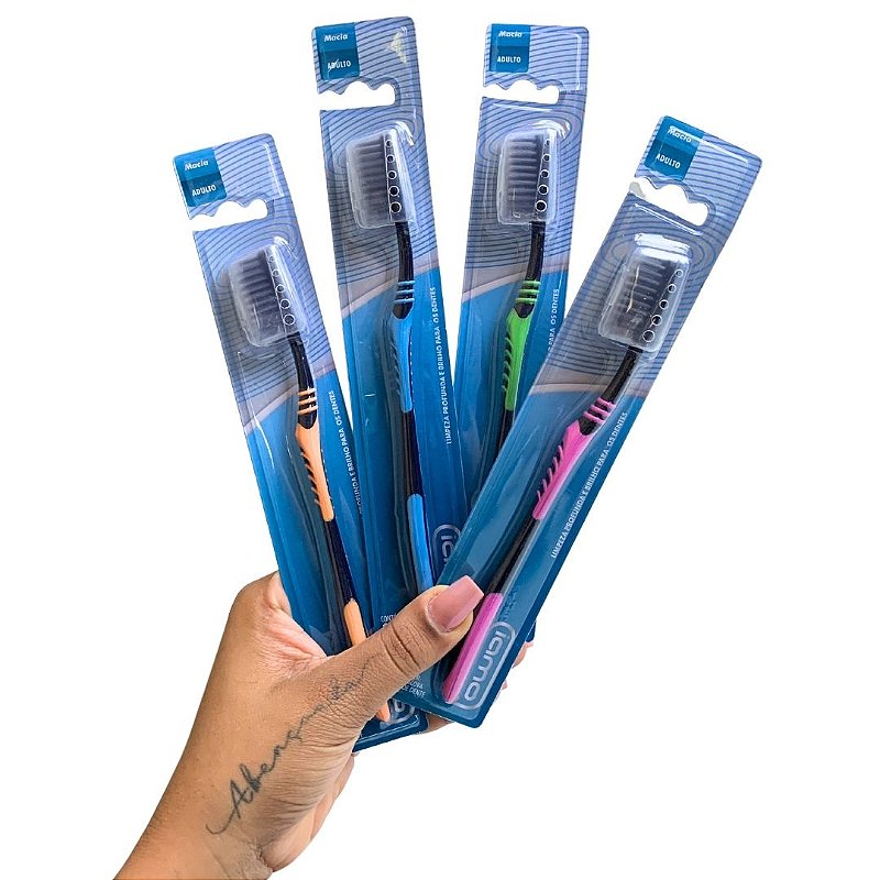 Escova Dental Adulto Macia com Capa Protetora Iamo YS43473
