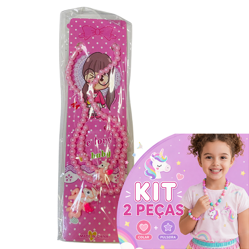 Kit Infantil Colar, Pulseira