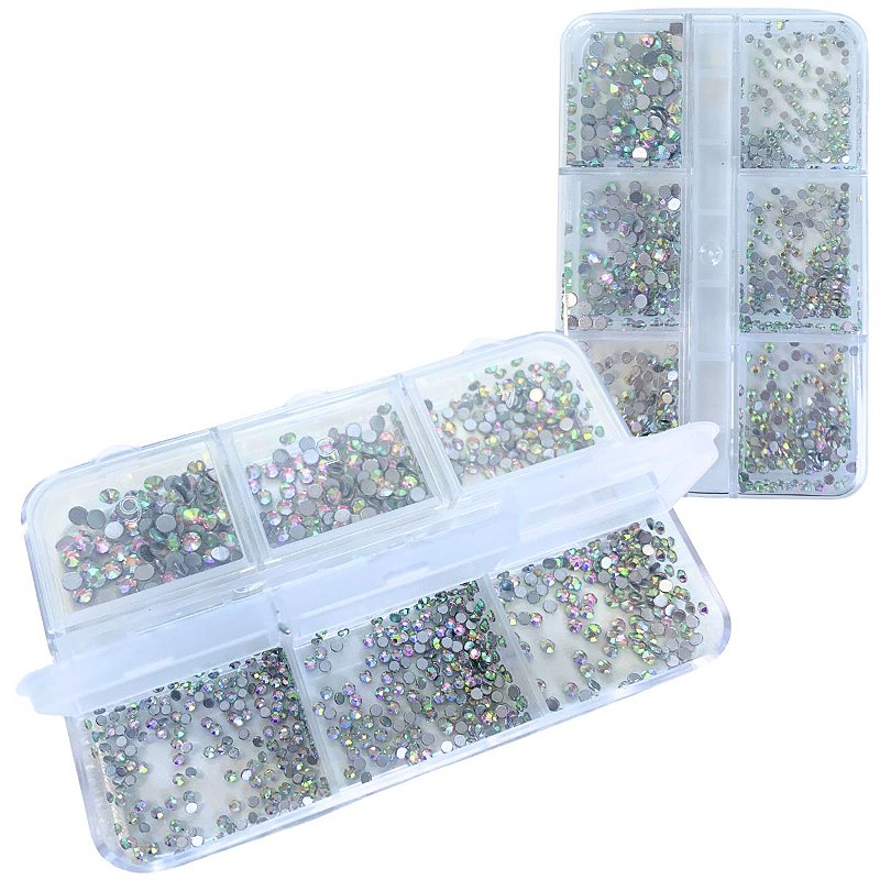 Strass de Decoração para Unhas Mandala MM5010 / MM5011 - Pcte c/ 12 unid