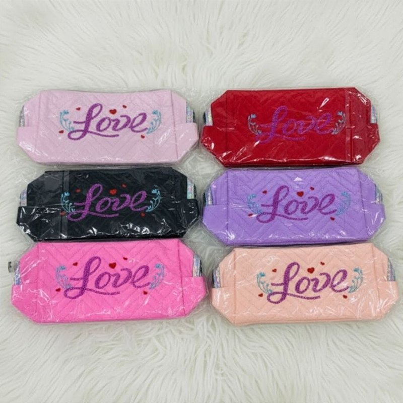 Necessaire Estampada Love - Kit c/ 06 unid