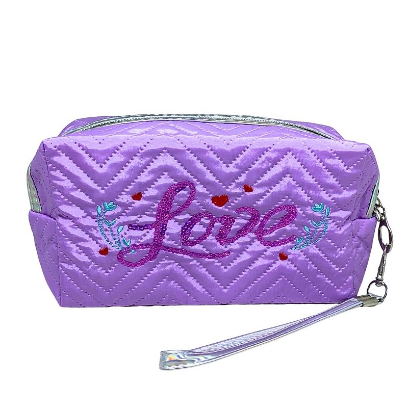 Necessaire Estampada Love - Kit c/ 06 unid