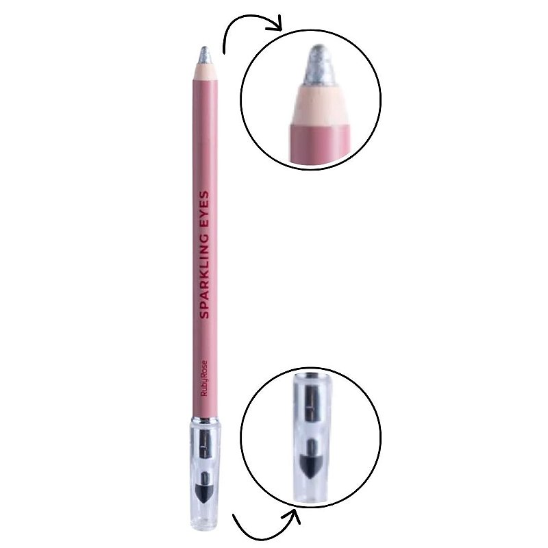Lápis de Olho Sparkling Eyes Silver Rain Ruby Rose HB-E2401-2