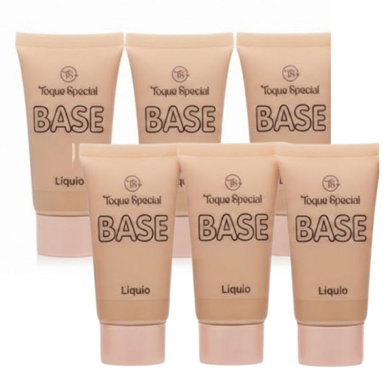 Base Líquida Matte Efeito Porcelana Toque Special TS01036 - Kit c/ 06 unid