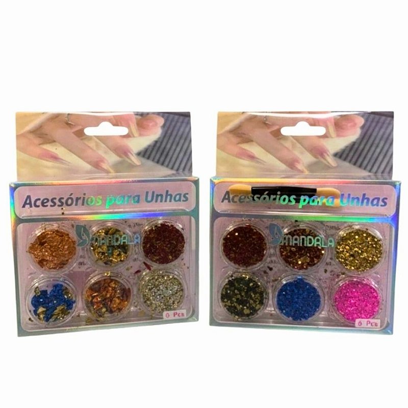 Decoração de Unha Folhas de Ouro Mandala MG023