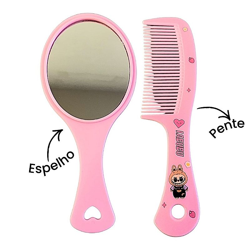 Kit Pente + Espelho de Mão