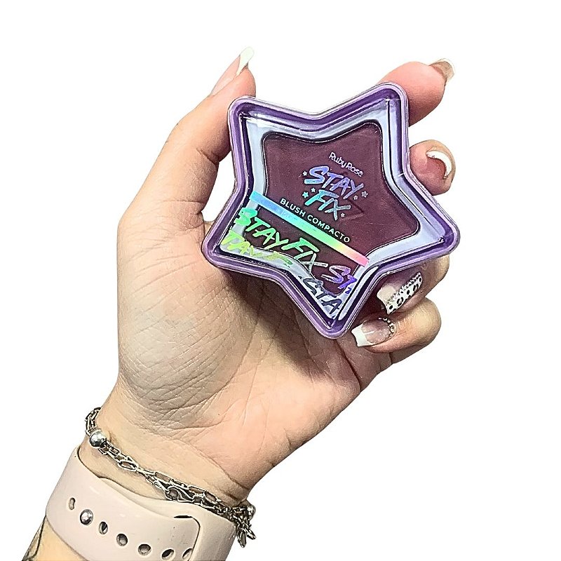 Blush Compacto Estrela Grupo 02 Stay Fix Ruby Rose HB-574-G2 Cor ST60
