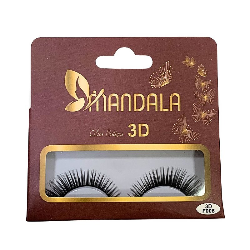 Cílios Postiços 3D F006 Mandala MC018 - Box c/ 10 unid