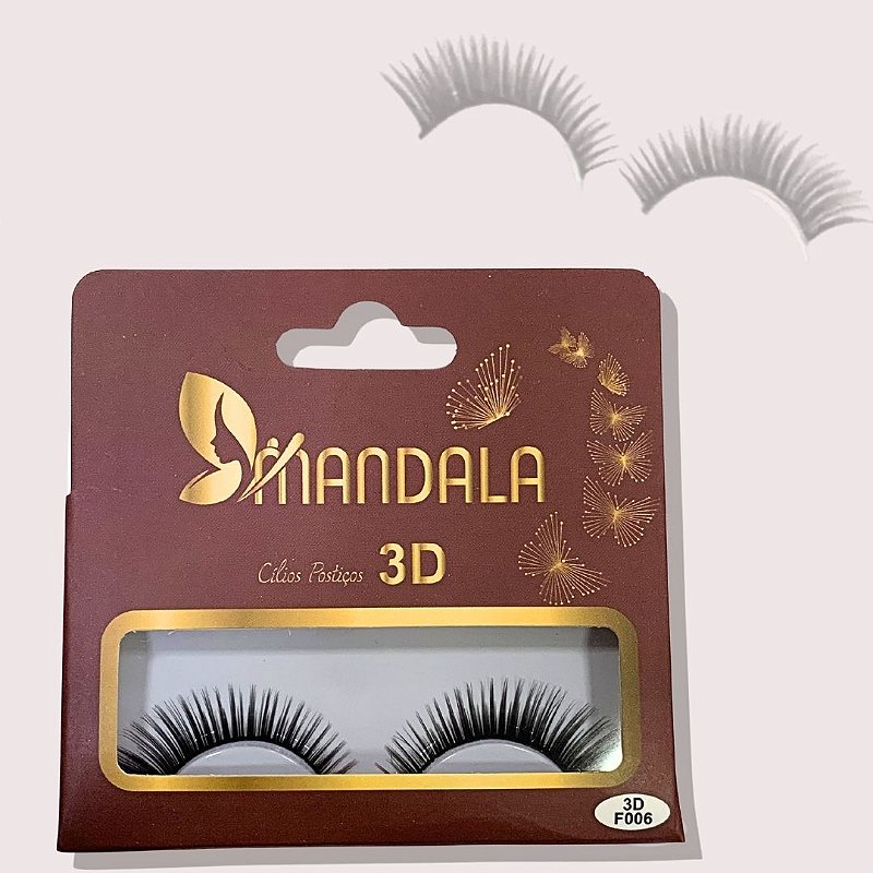 Cílios Postiços 3D F006 Mandala MC018 - Box c/ 10 unid
