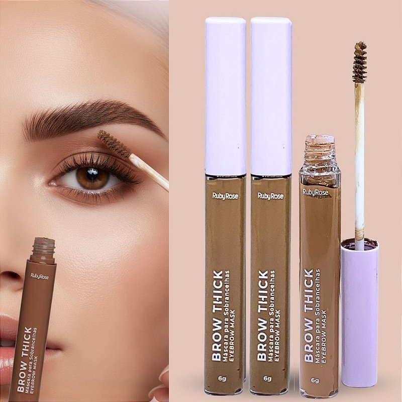 Máscara para Sobrancelhas Brow Thick Ruby Rose HB-F2800 Cor 01 Light