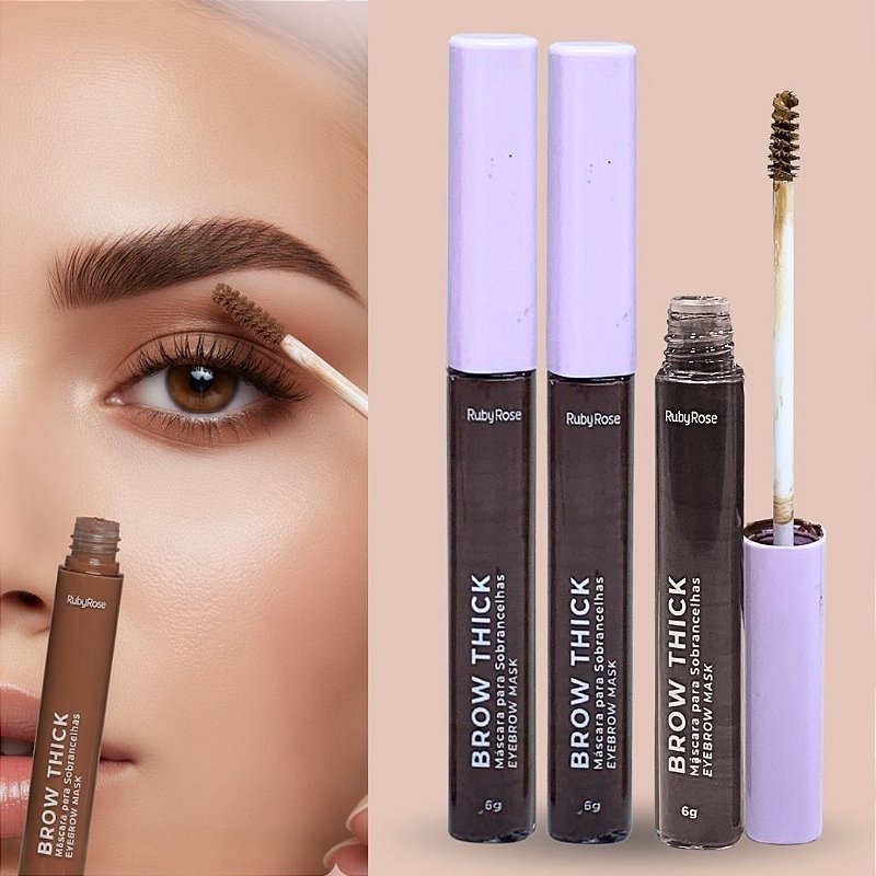 Máscara para Sobrancelhas Brow Thick Ruby Rose HB-F2800 Cor 03 Dark