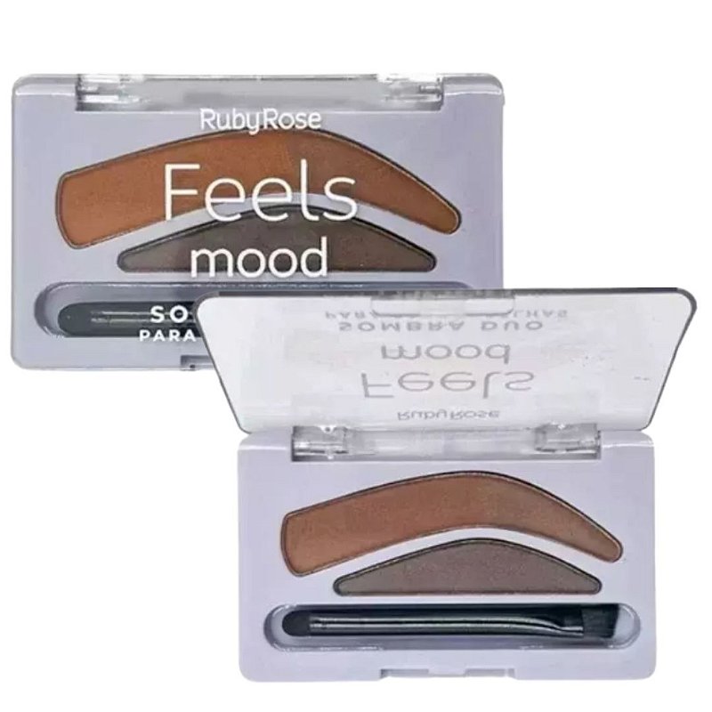Sombra Duo para Sobrancelhas Feels Mood Ruby Rose HB-9357 Cor 03