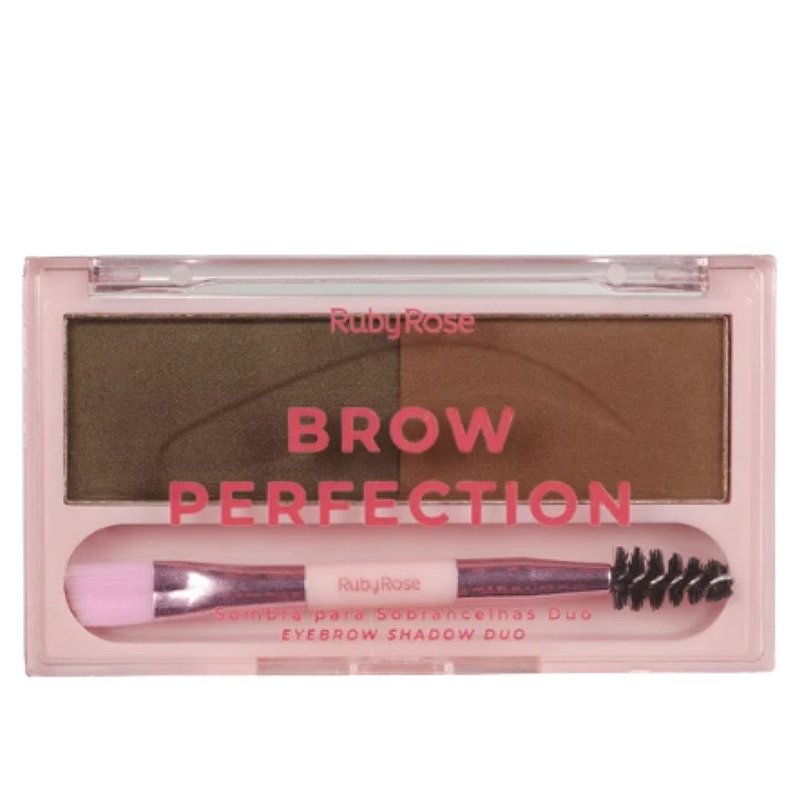 Sombra para Sobrancelhas Duo Brow Perfection Ruby Rose HB-E2501 Cor 05 e 06