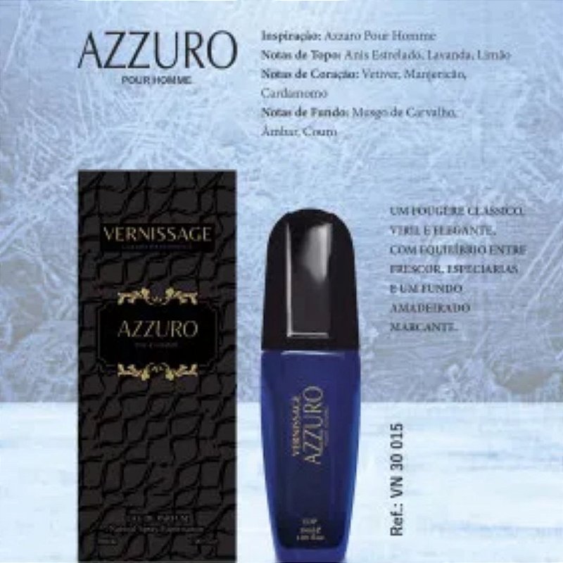 Perfume Azzuro Pour Homme 30ml Vernissage