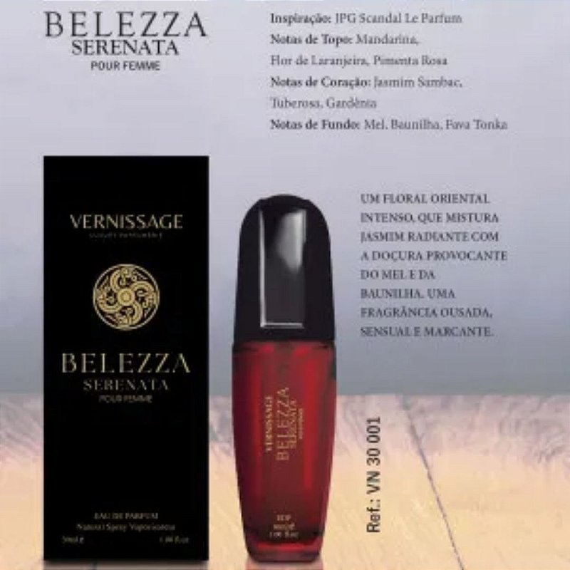 Perfume Belezza Serenata Pour Femme 30ml Vernissage