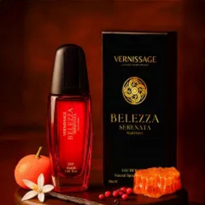 PERFUME BELEZZA SERENATA POUR FEMME 30ML VERNISSAGE - KIT C/ 03 UNID