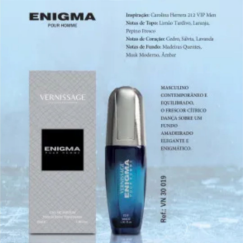 PERFUME ENIGMA POUR HOMME 30ML VERNISSAGE - KIT C/ 03 UNID