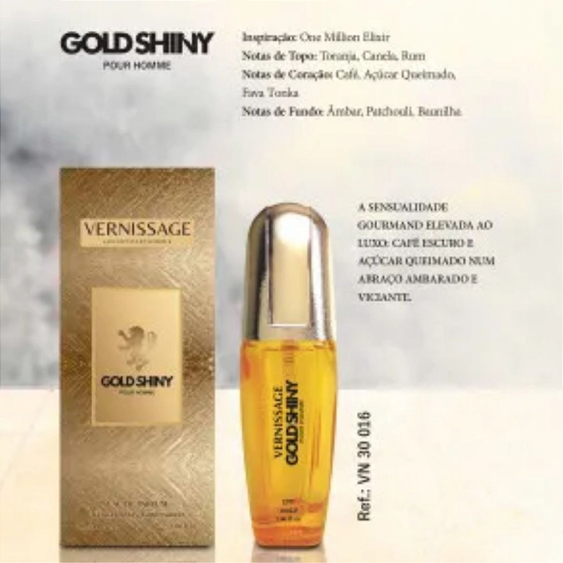 PERFUME GOLD SHINY POUR HOMME 30ML VERNISSAGE - KIT C/ 03 UNID