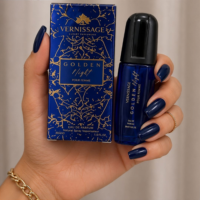 PERFUME GOLDEN NIGHT POUR FEMME 30ML VERNISSAGE - KIT C/ 03 UNID