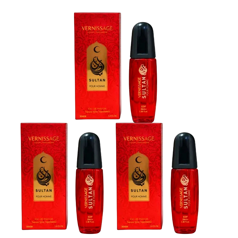 PERFUME SULTAN POUR HOMME 30ML VERNISSAGE - KIT C/ 03 UNID