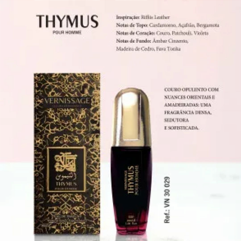 PERFUME THYMUS POUR HOMME 30ML VERNISSAGE - KIT C/ 03 UNID