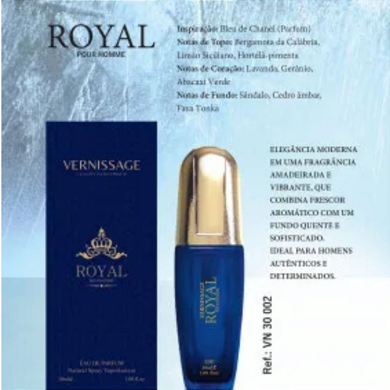 PERFUME ROYAL POUR HOMME 30ML VERNISSAGE - KIT C/ 03 UNID