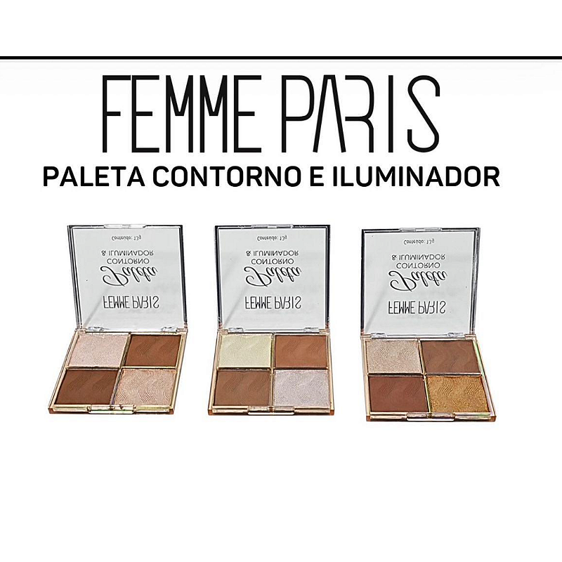 Paleta De Contorno E Iluminador Femme Paris FR615