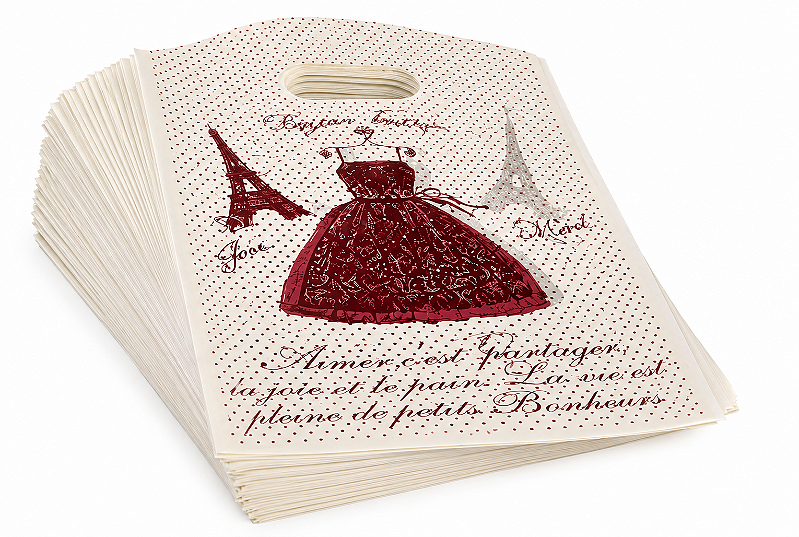 Sacola Estampada Paris Tam 20 x 15 - Pcte C/ 100 Unid