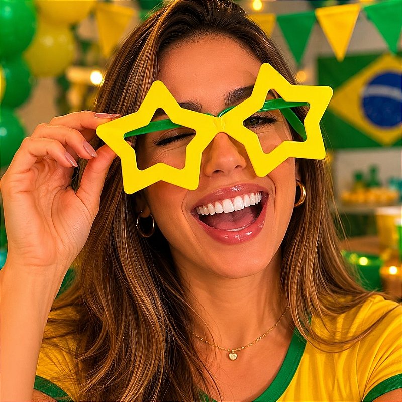 Oculos Verde e Amarelo Copa