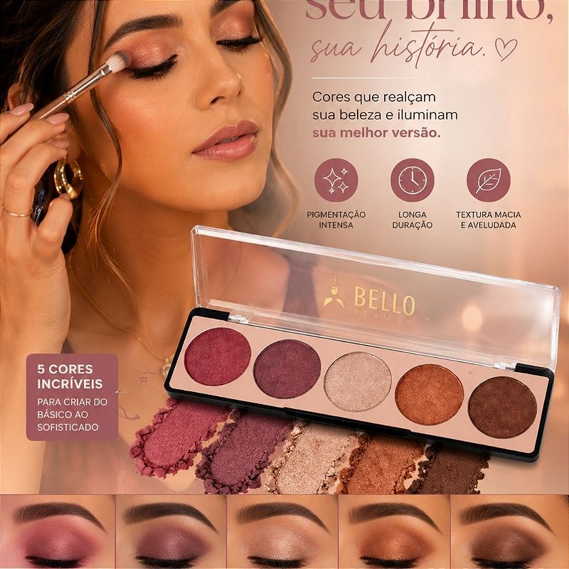 Quinteto De Sombra Iluminadora Bello Charme BC205