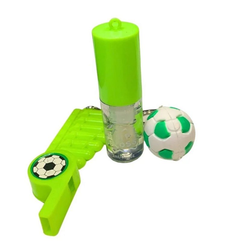 Lip Gloss Com Chaveirinho Apito Da Copa Yyc-0103 - Kit C/ 3 Unid