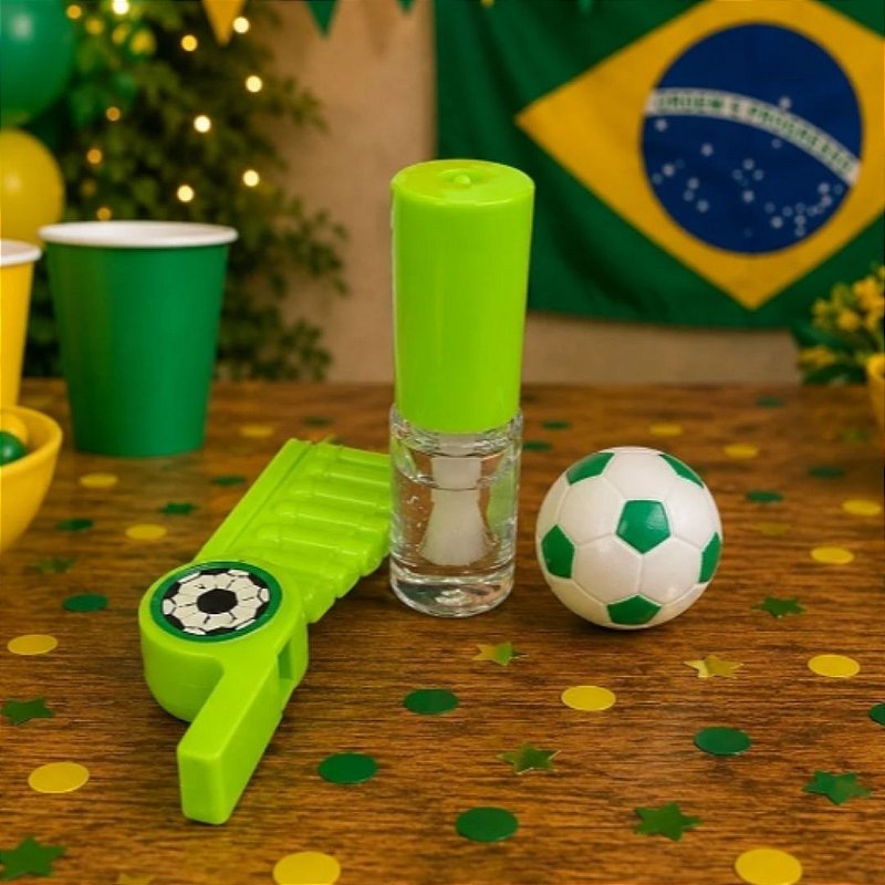 Lip Gloss Com Chaveirinho Apito Da Copa Yyc-0103 - Kit C/ 3 Unid