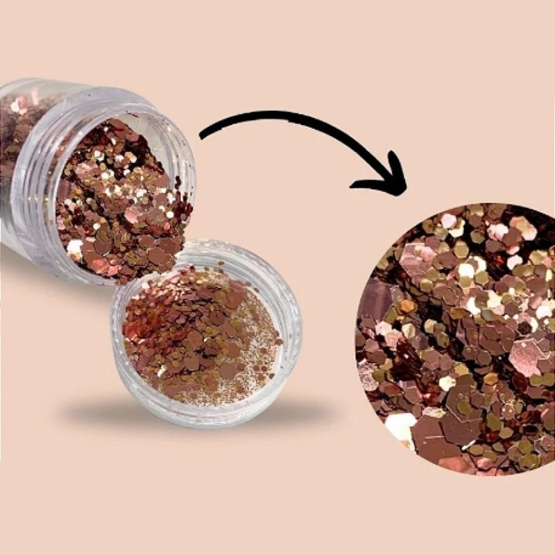 Kit com 03 Glitters para Decoração de Unha