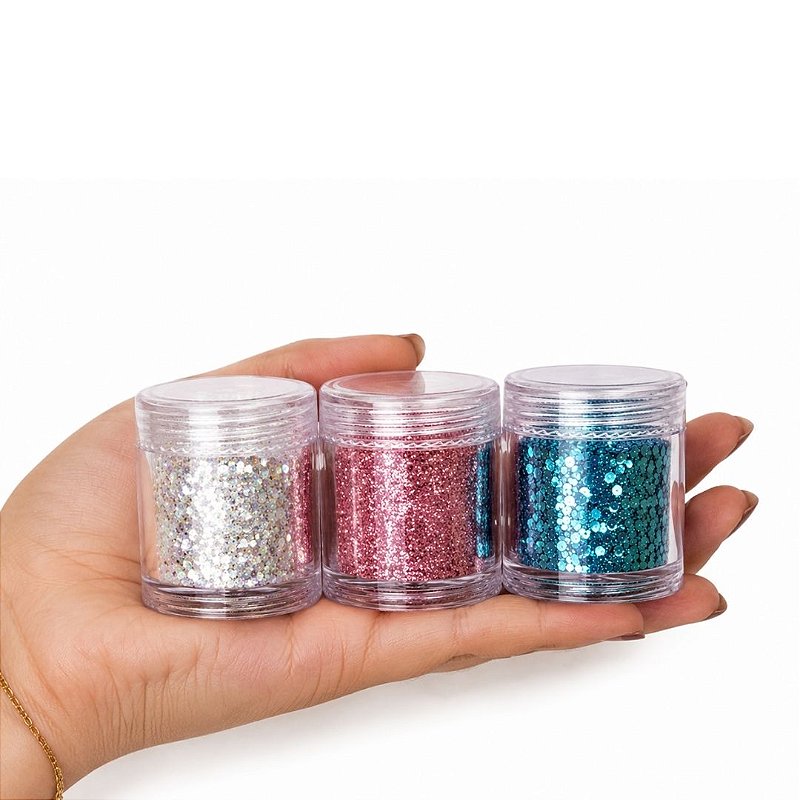 Kit com 03 Glitters para Decoração de Unha