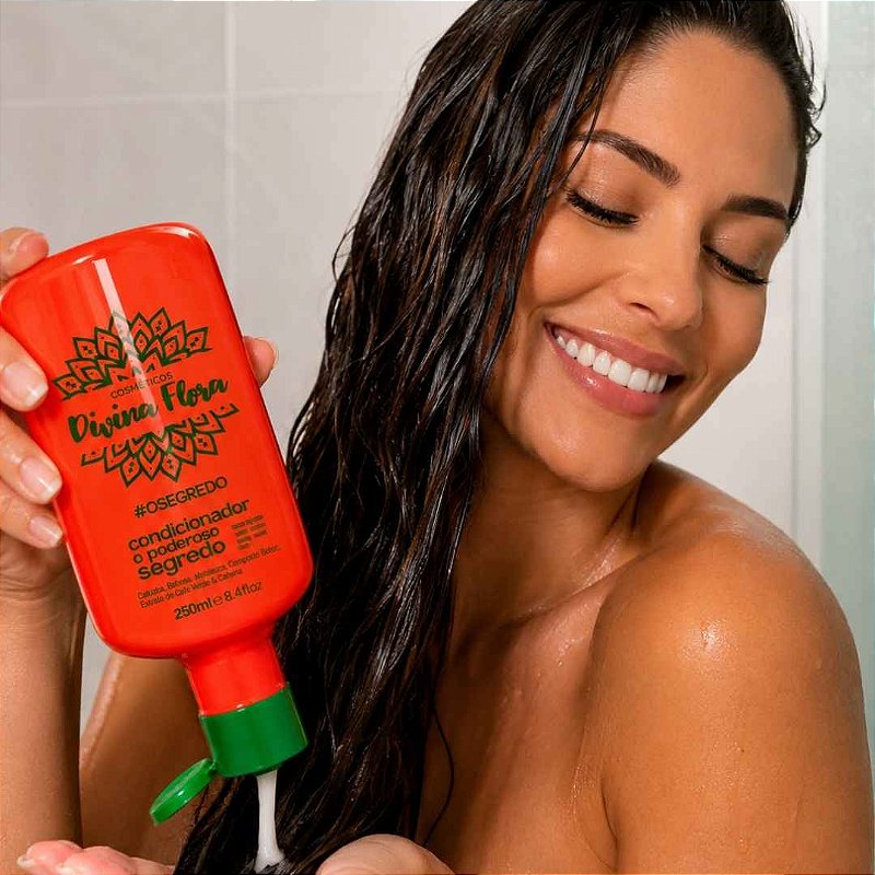 Condicionador Poderoso Segredo Divina Flora 250ml - Kit c/ 03 unid