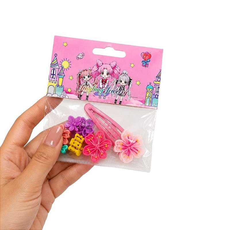 Kit Infantil de Presilhas com Tic Tac e Mini Piranha MQ97 Pcte c/ 10unid