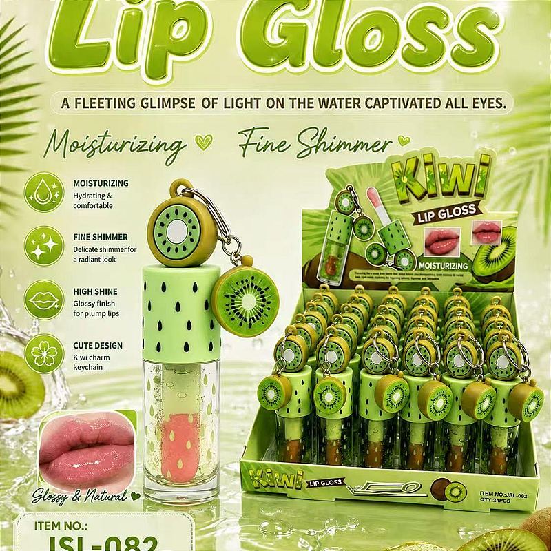 Lip Gloss Chaveirinho Kiwi JSL082 - Box c/ 24unid