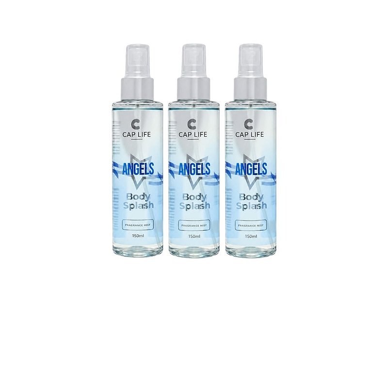 Body Splash Angels Cap Life - Kit C/ 03unid