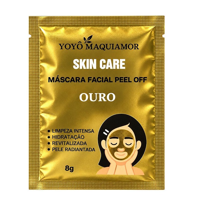 Máscara Facial Sachê Pell OFF Ouro Yoyo Maquiamor