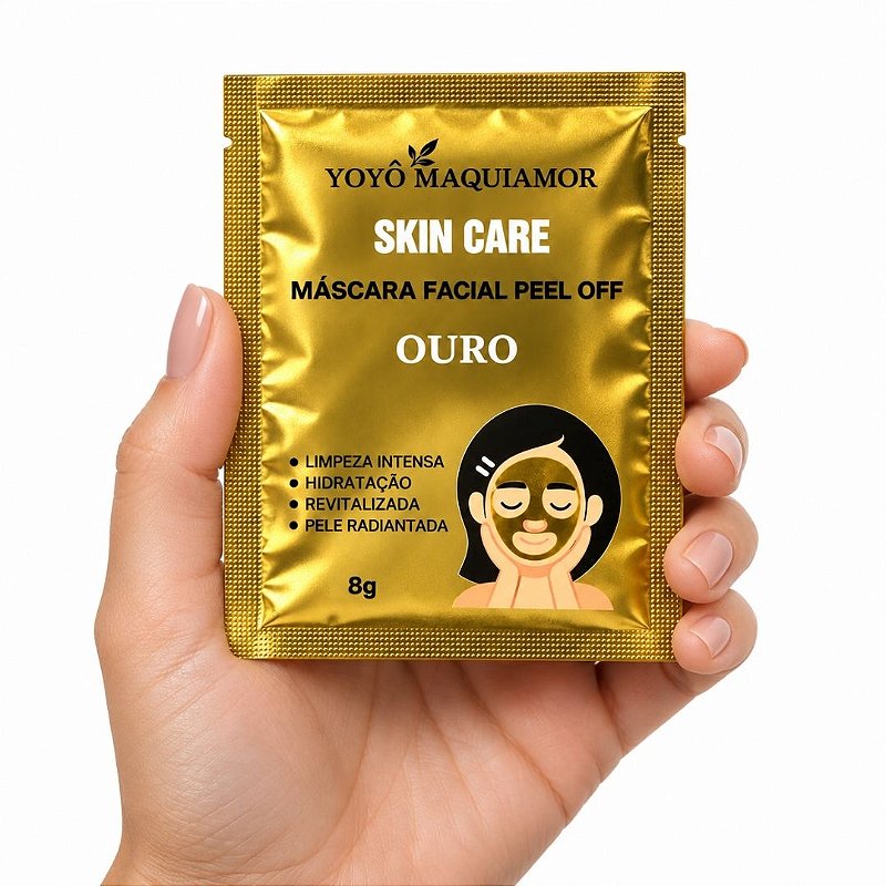 Máscara Facial Sachê Pell OFF Ouro Yoyo Maquiamor