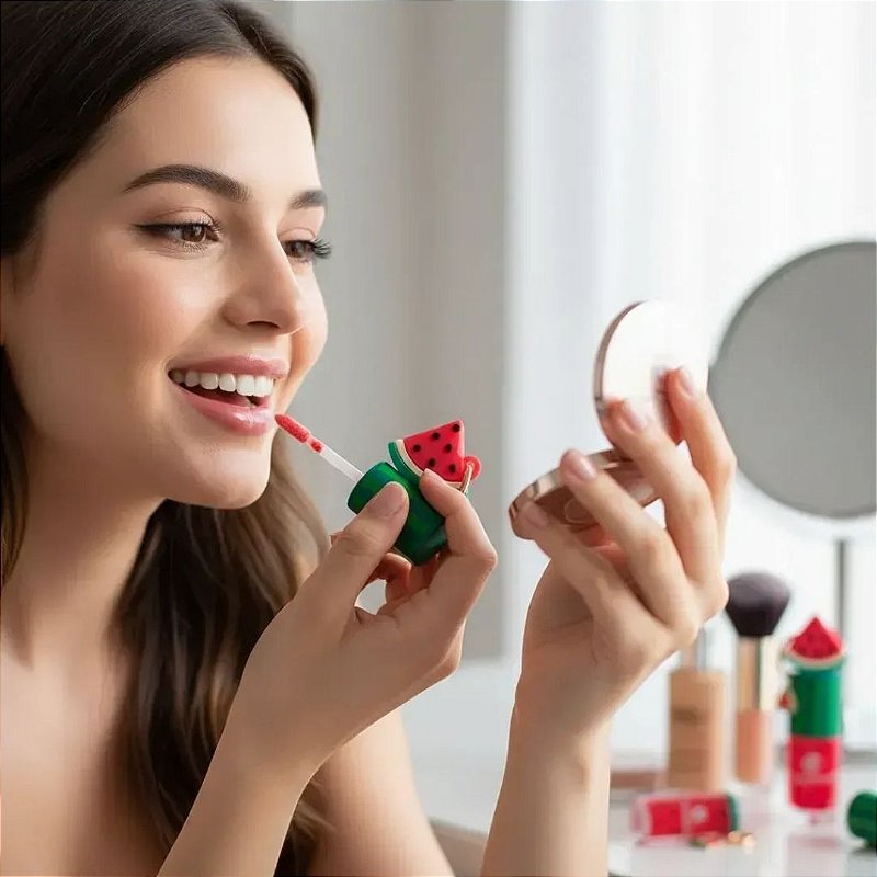 Lip Gloss Chaveirinho Melancia Lua e Neve LM09304